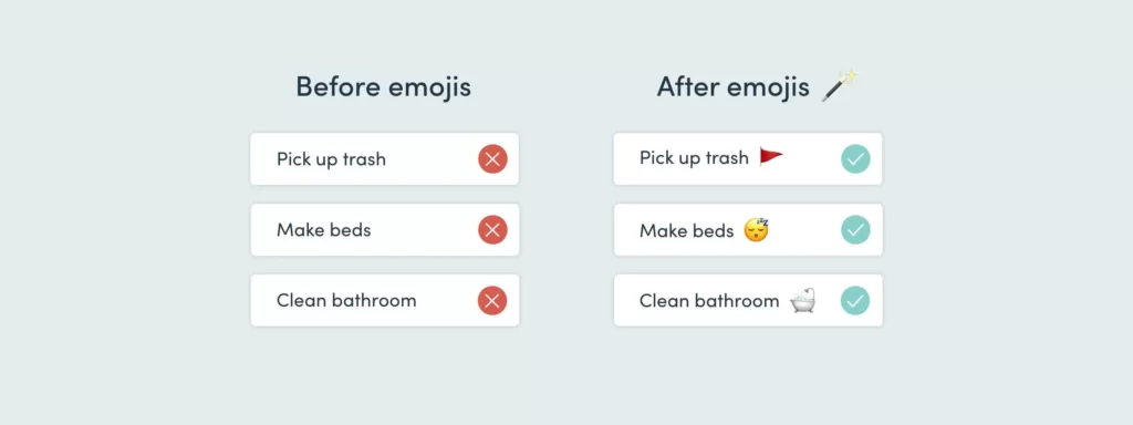 Get creative and develop a unique emoji system for your team.